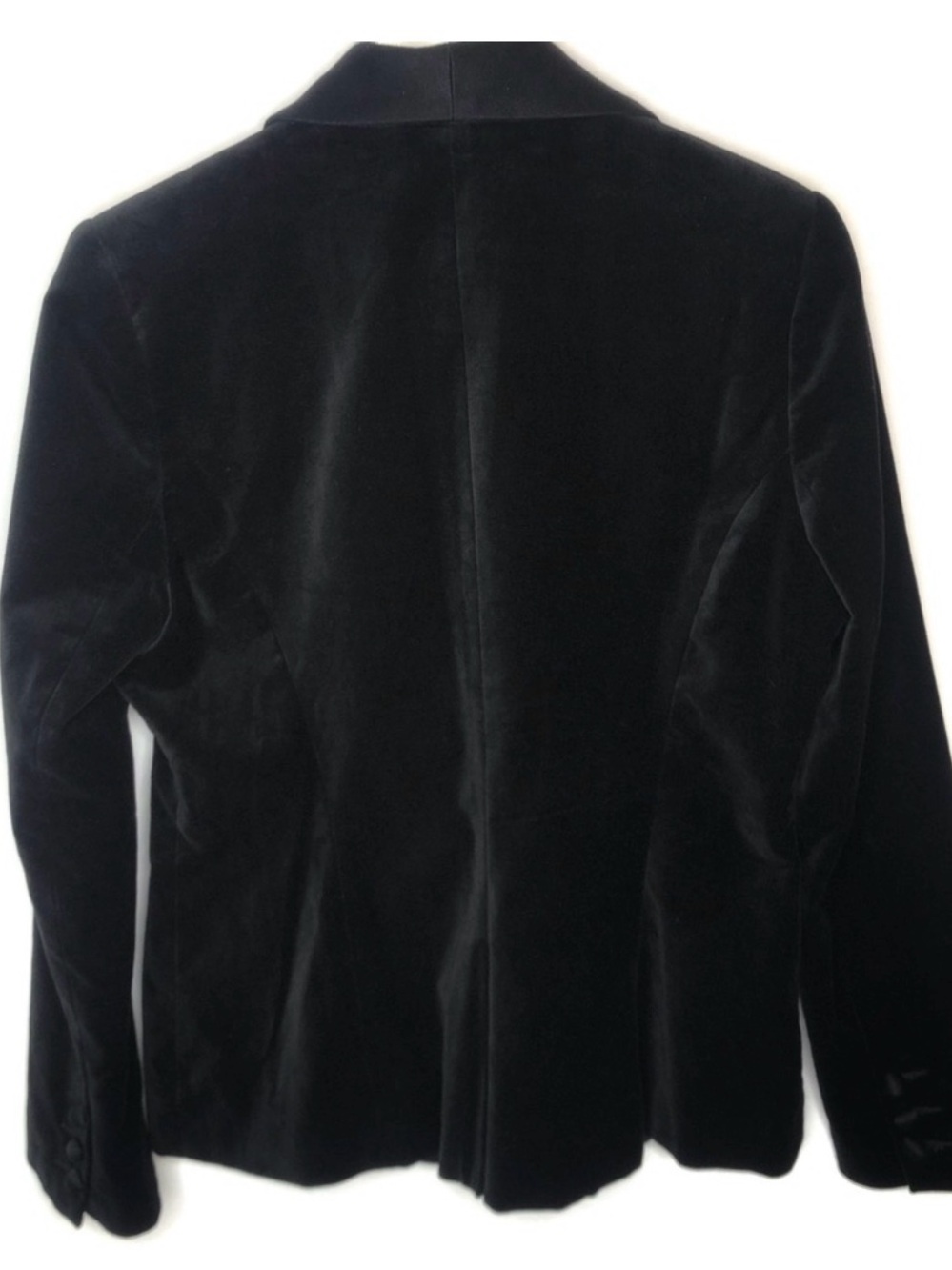 CAbi Black Velvet Tuxedo Blazer - Picture 3 of 6